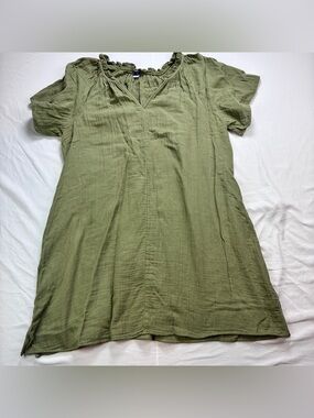 Old Navy Olive Green Demi Swing Dress